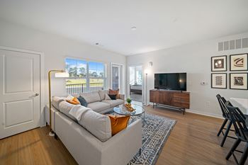 Living Room with High Ceilings